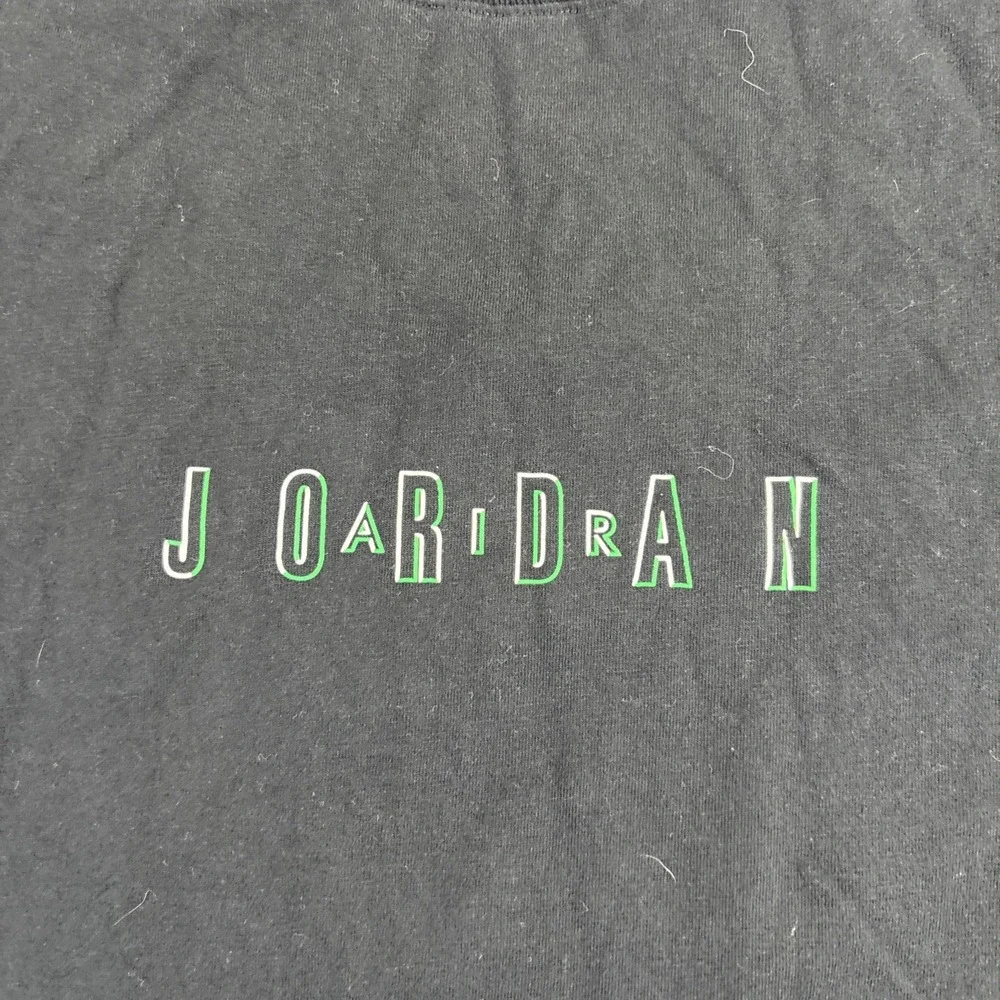 Air Jordan Shirt XXL BLACK Double Sided Mens Green Trim